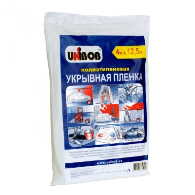 Пленка укрывная 4х12,5 м 8 мкм UNIBOB40187 (92977_